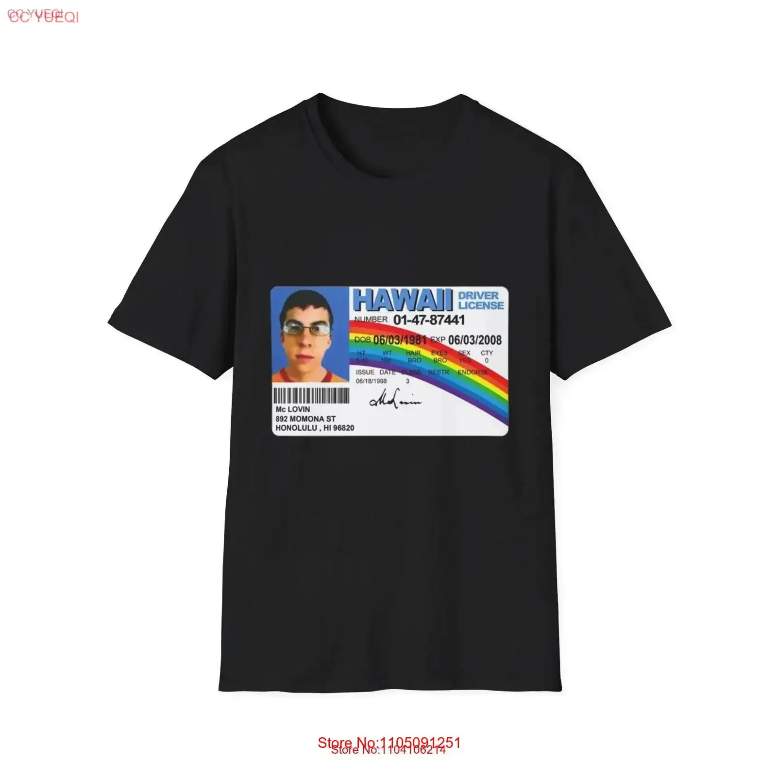 

Футболка McLovin Superbad, модная винтажная стираная дизайнерская одежда из фильма, уличная одежда, слегка унисекс, повседневная домашняя мода