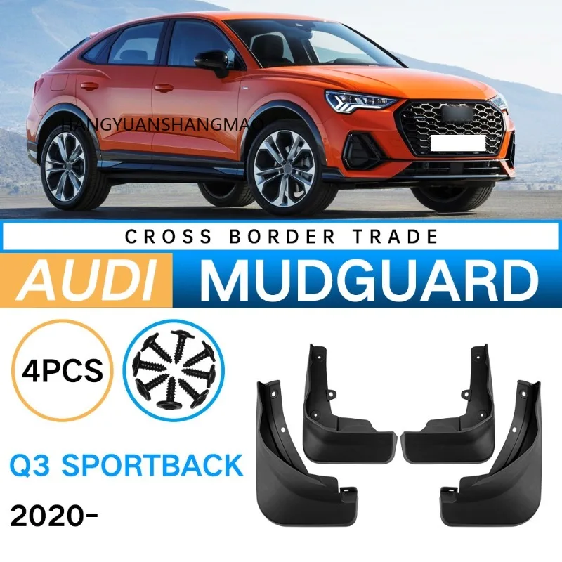

Mudguards Fenders for Audi Q3 Sportback 2020-2024 Black ABS Automotive Tire Accessories Car Exterior Decor Protective Parts