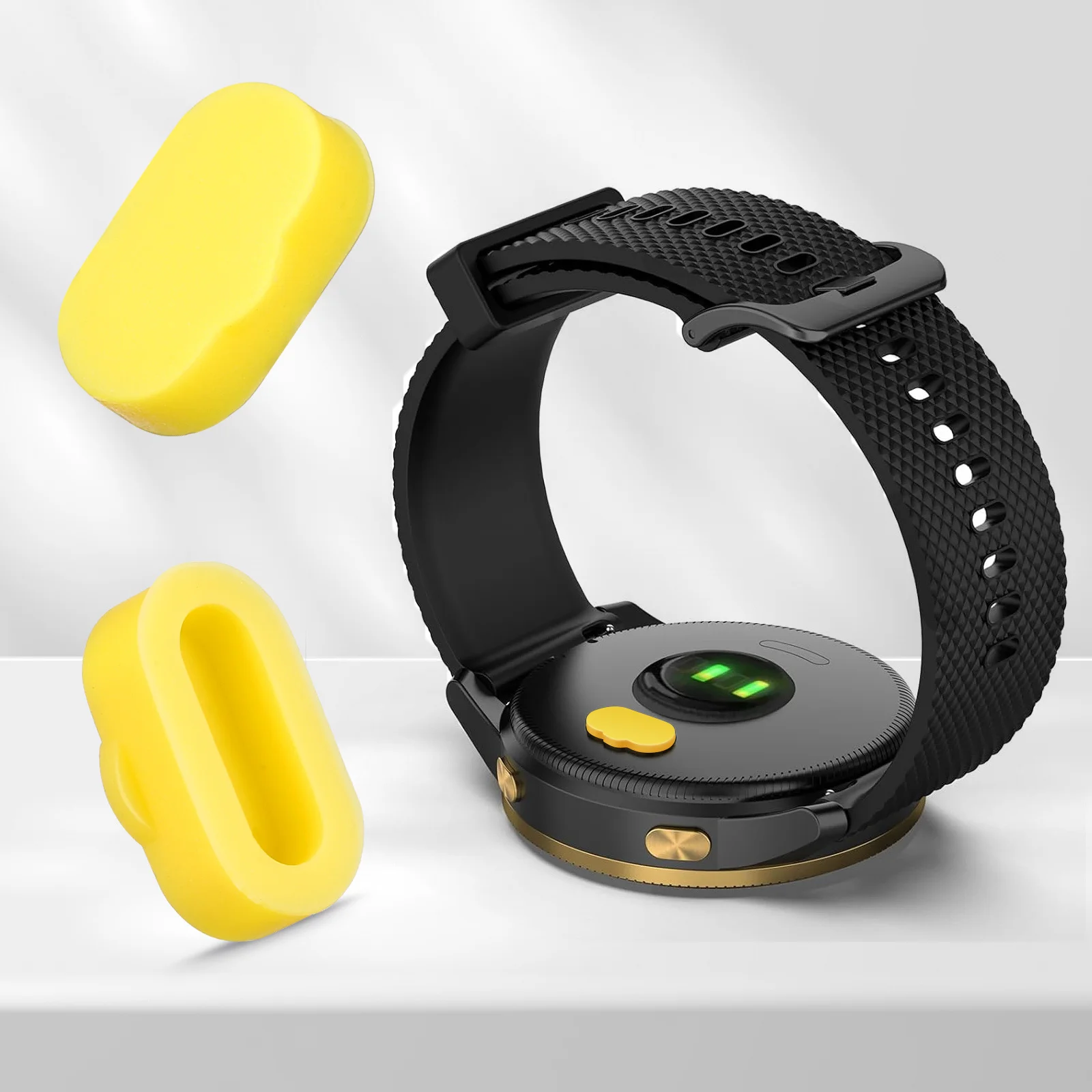 10 قطع من قابس الغبار لحماية منفذ السيليكون، لمسة نهائية ناعمة مقاومة للاهتراء، سهلة التركيب، إزالة 10 قطع صفراء #5