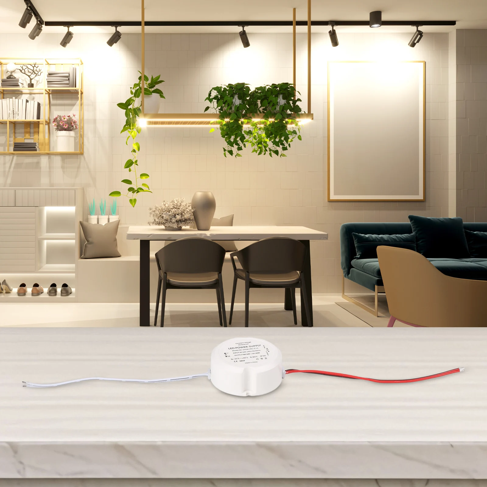 

LED Driver Power Supply 36W D55*23mm AC To DC Transformer IP66 Waterproof Rating Indoor And Outdoor Applications