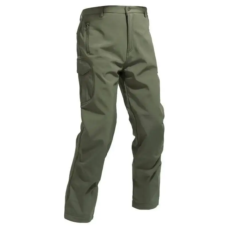 

XL Спорт на открытом воздухе Soft Shell Тактические осенне-зимние водонепроницаемые теплые флисовые брюки Комбинезоны Рабочие походные брюки для альпинизма