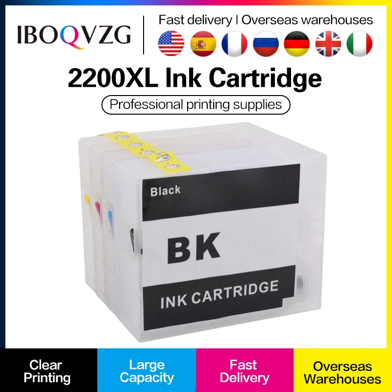 IBOQVZG PGI-2200 Ink Cartridge empty with ARC Chips for Canon MAXIFY MB5020 MB5320 iB4020 inkjet Printer pgi2200 pgi2200XL