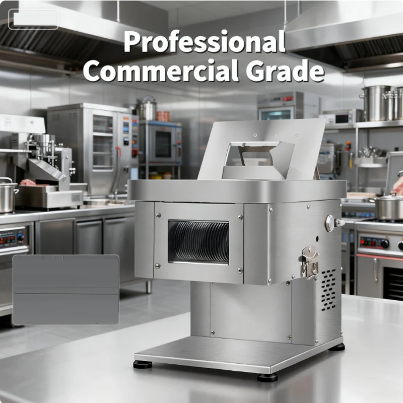 

Meat Cutting Machine 2200W 300kg Per Hour Food Processing Commercial Vertical Meat Slicer Cutter Machines