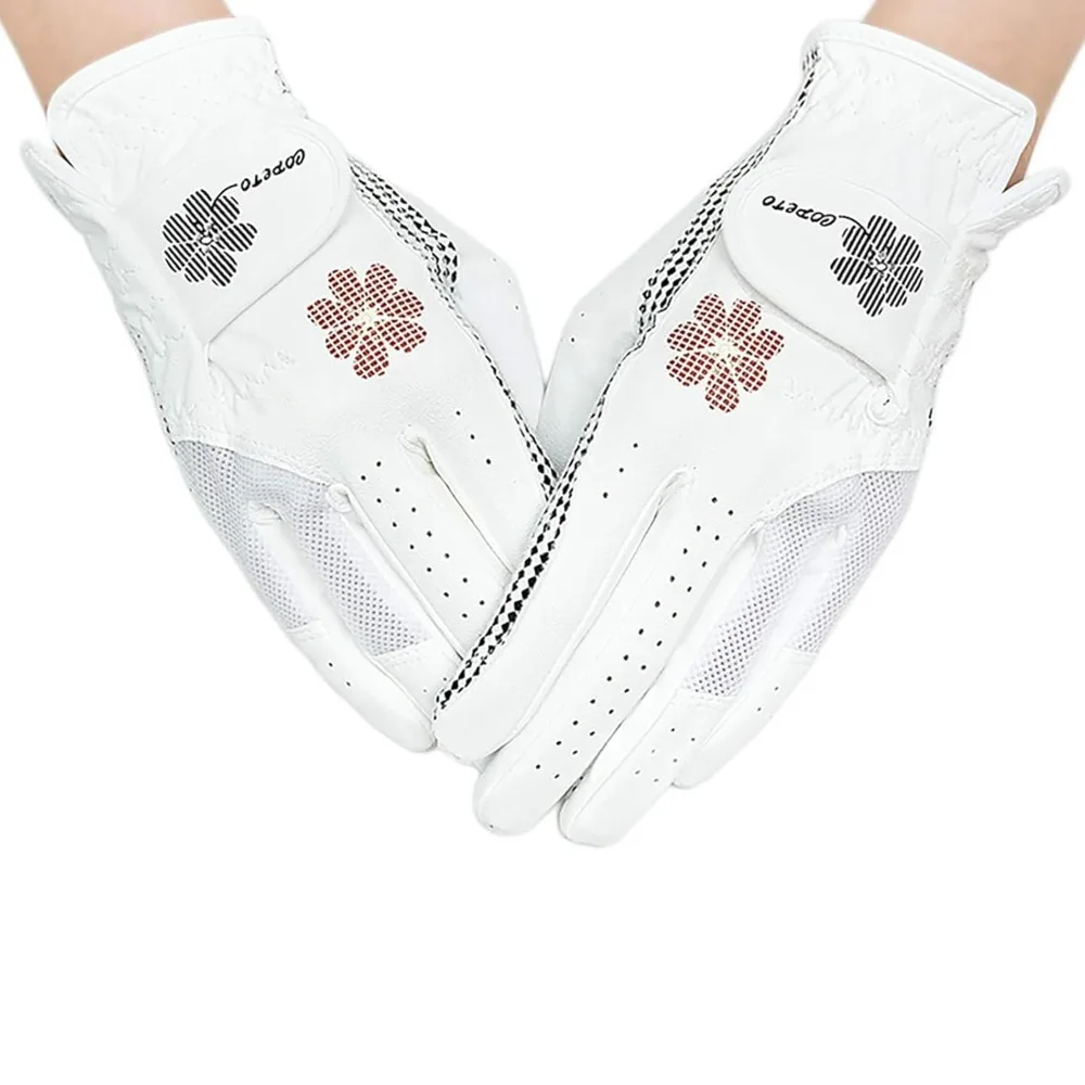 

A Pair Anti-slip Golf Gloves Enhanced Grip Breathable Women’s Golf Glove Soft Flex Wear-resisting Ladies Golf Gloves