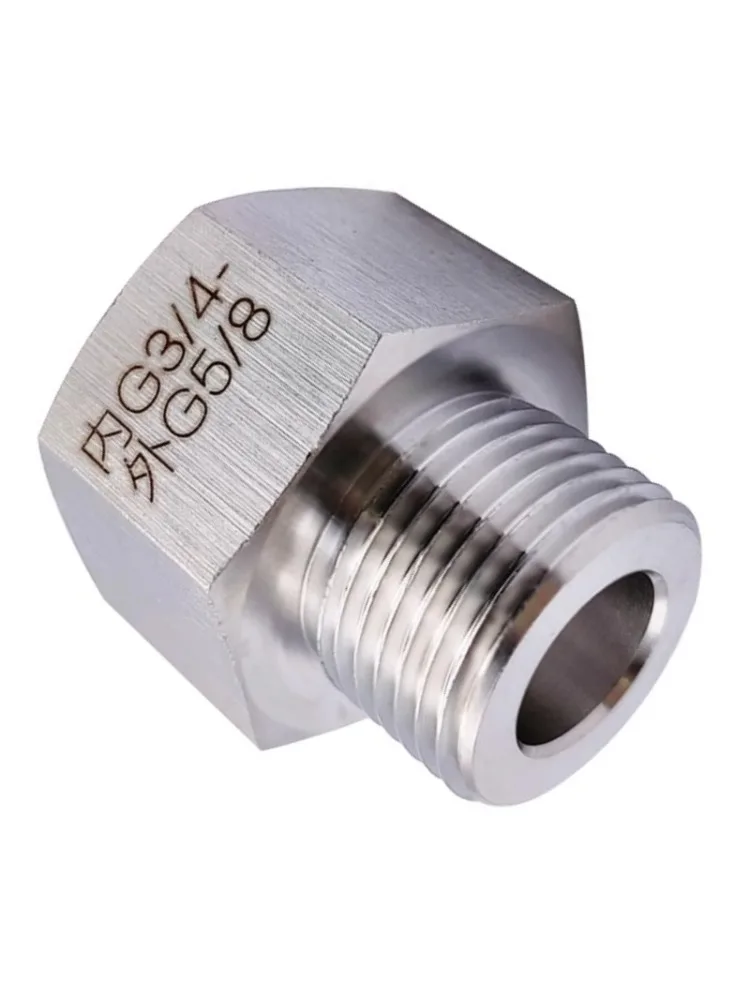 

G5/8" BSP Male To Female M16 20 22 1/2" 3/4" 5/8" BSP NPT Hex Reducer Bushing 304 Stainless Steel Adapter Fitting High Pressure