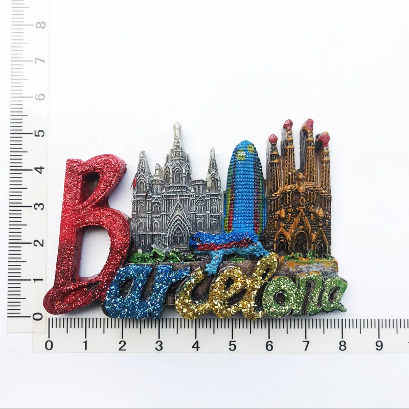 Fridge Magnets Travel 3D Memorial Magnetic Refrigerator Barcelone