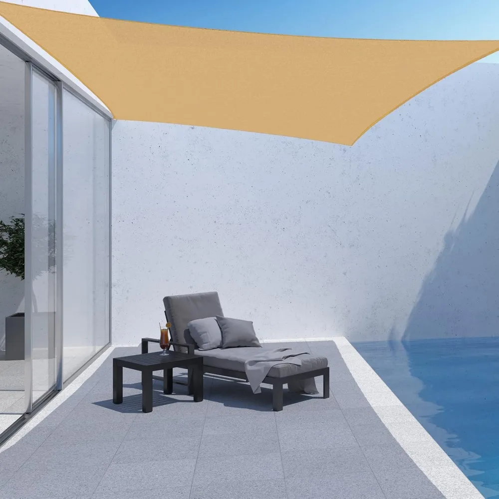 مظلة مستطيلة من الشمس مقاس 10 × 13 بوصة للأشعة فوق البنفسجية للاستخدام الخارجي في الفناء الخلفي والحديقة #5