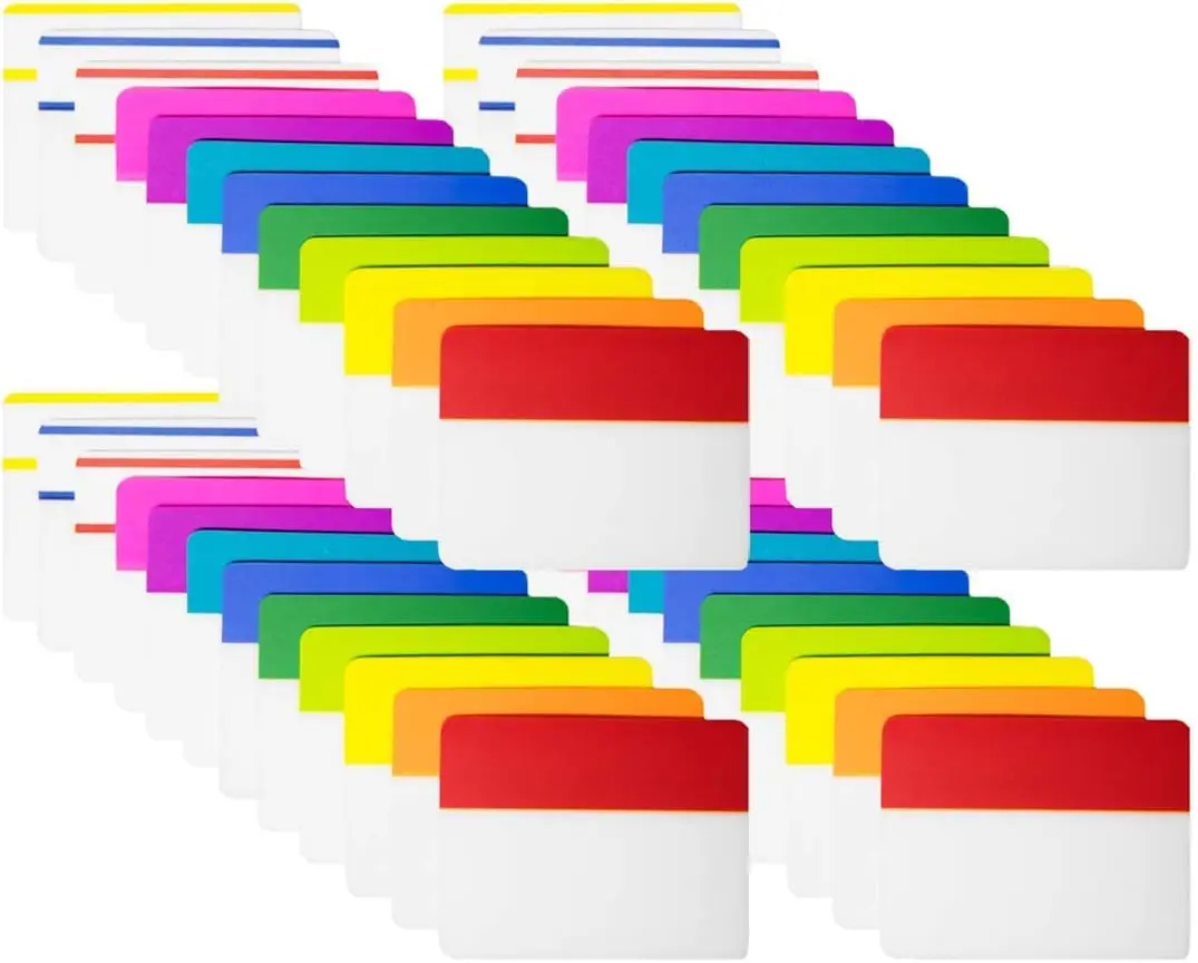 

960-Piece Sticky Index Tabs, Page Markers For Binders, Books & Notebooks - 2 H Colored Tabs, 12 Colors