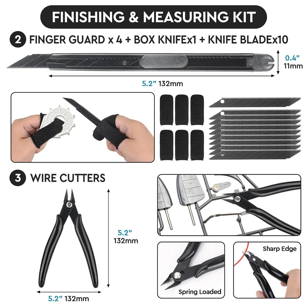 3D Printer Tools Kit Essential, 3D Printing Tools Kit, 3D Printer Accessories Deburring Tool for Remove, Smoothing, Finishing