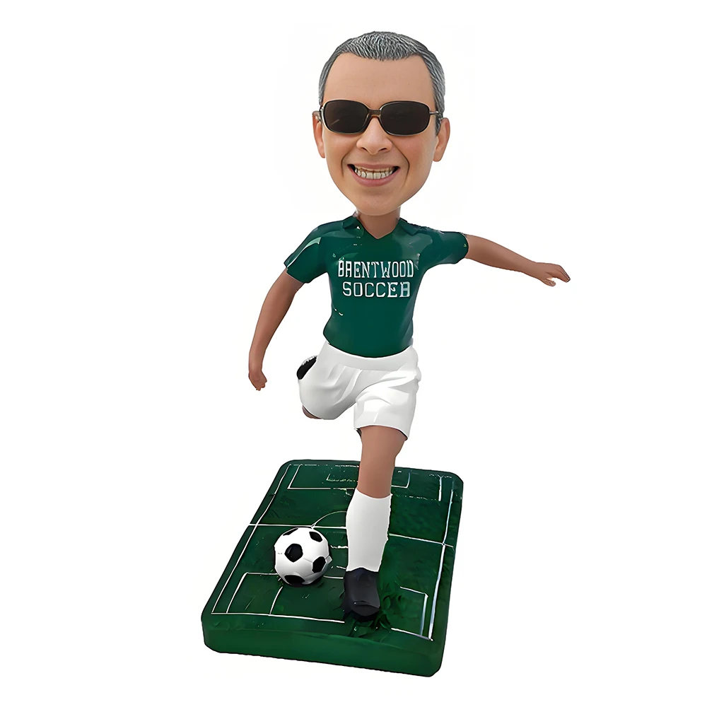 Custom Bobble-Heads Figurine Customized Bobblehead Doll,Running Soccer Sports Bobble Head for Fathers Boyfriends Family