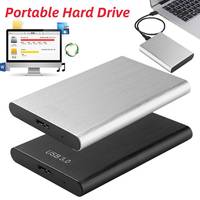 Portable USB 3.0 Mobile Hard Drive 1TB External Hard Drive 2.5 Inch Metal External Hard Disk Plug and Play for Macbook Tablet PC