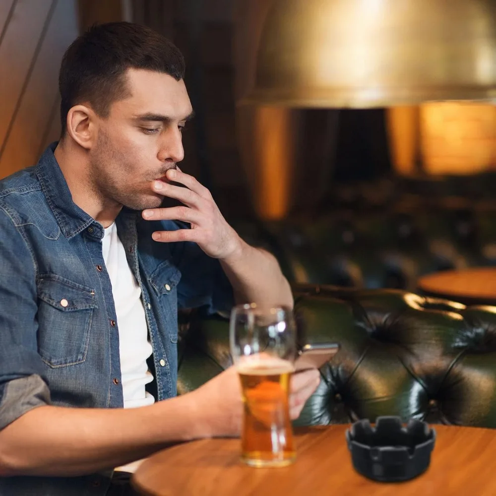 24-حزمة من منافض السجائر المستديرة مقاس 4 بوصات - صواني رماد داخلية/خارجية للفناء والمطاعم والمطبخ وديكور المنزل #4