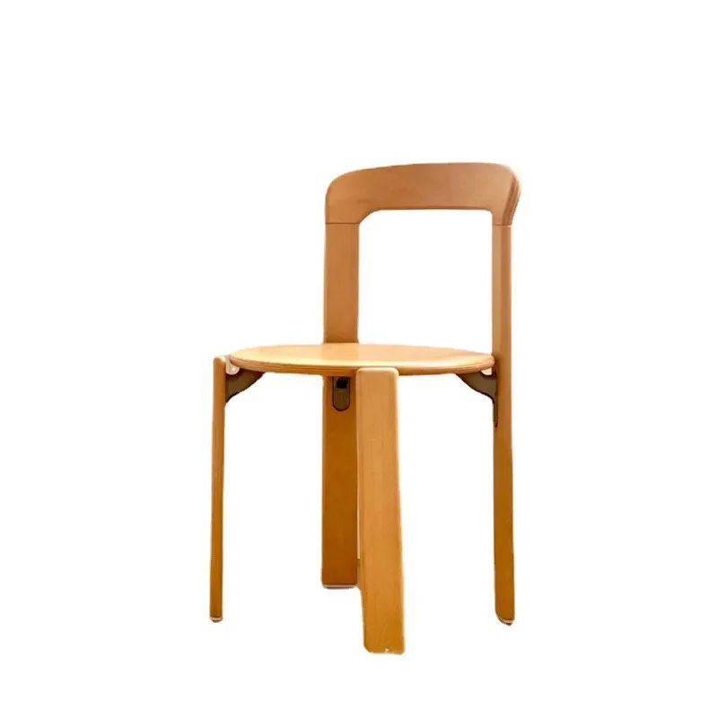 LMM Nordic solid wood home living room back chair simple homestay negotiation chair