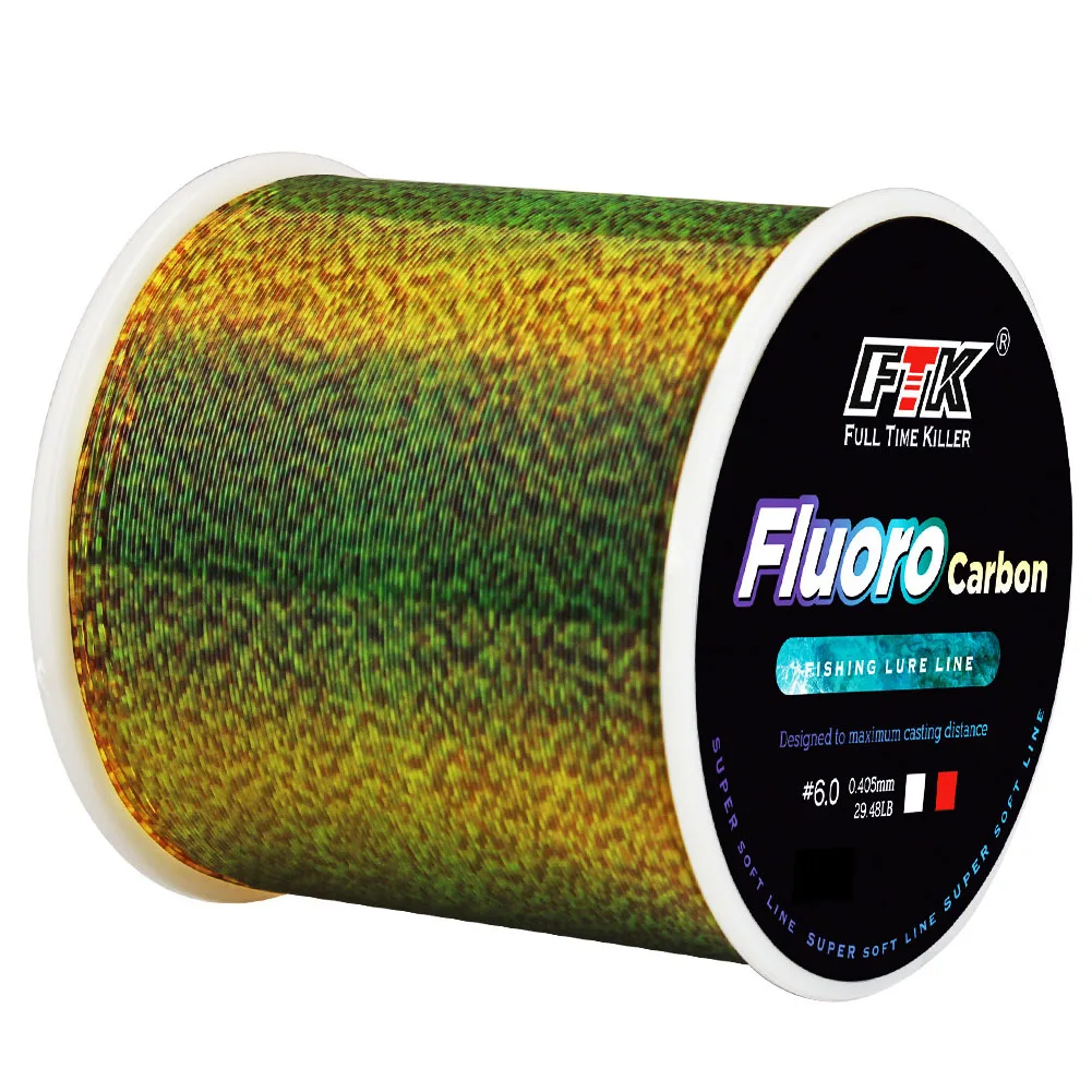 

500m Invisible Fishing Line Tri-color Speckle Fluorocarbon Coating Fishing Line 0.14mm-0.50mm (4.13lb-34.32lb)