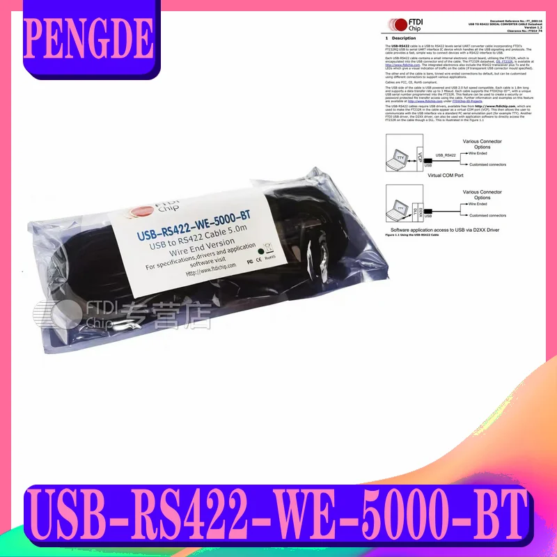 Original spot USB-RS422-WE-5000-BT USB to RS422 serial interface cable 3 Mbaud brand new