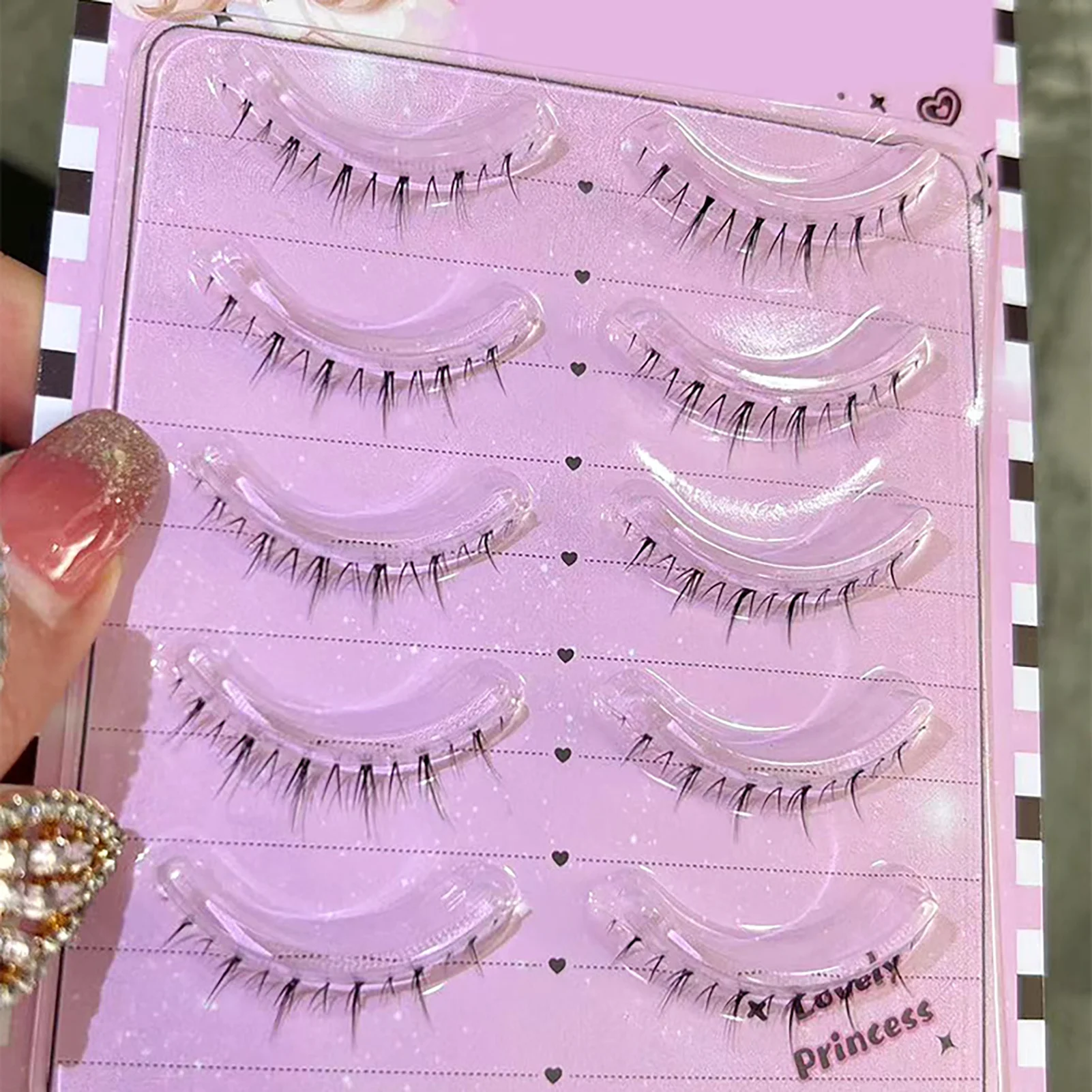 5 Pairs bottom lashes full strip Little Devil lower Eyelashes foxeyes Easy to Fit Eye Shape Eyelashes for women Makeup