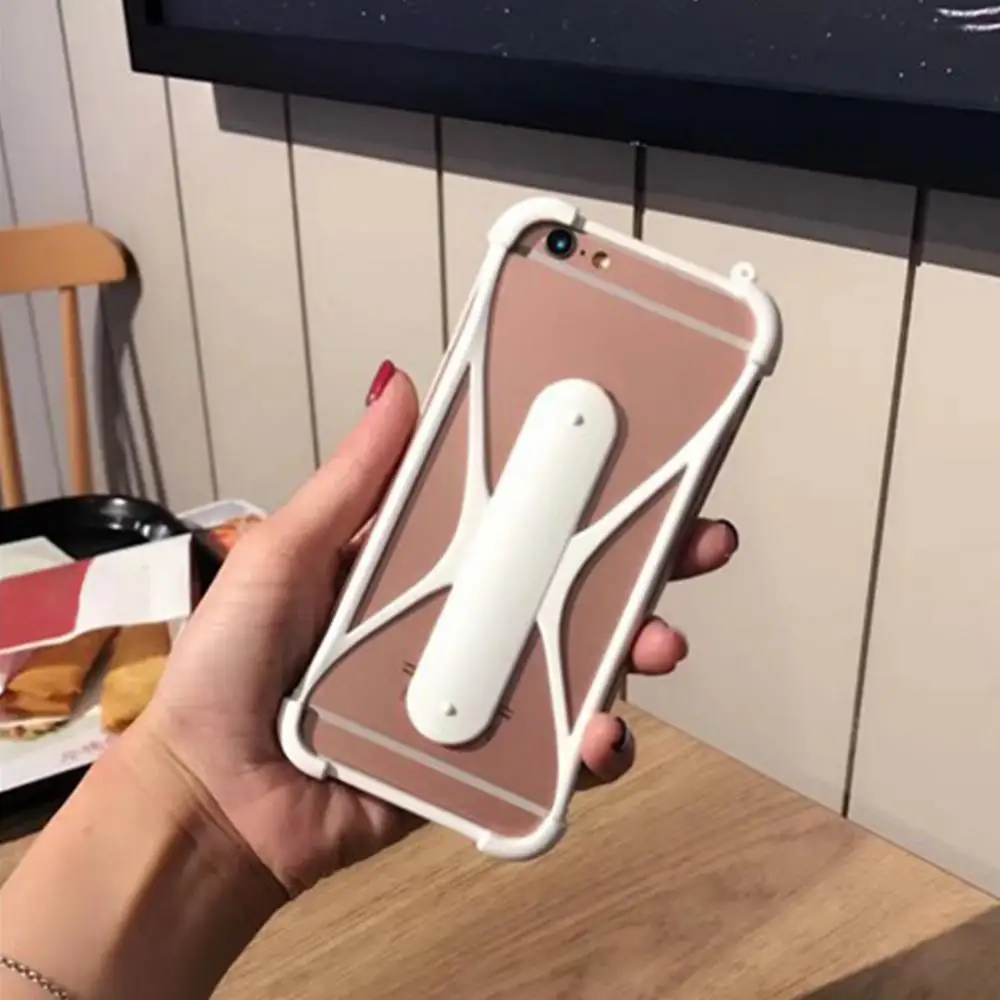 Marco suave universal del teléfono de la caja del silicón del parachoques con el tenedor para el iPhone para Samsung s10/plus/lite