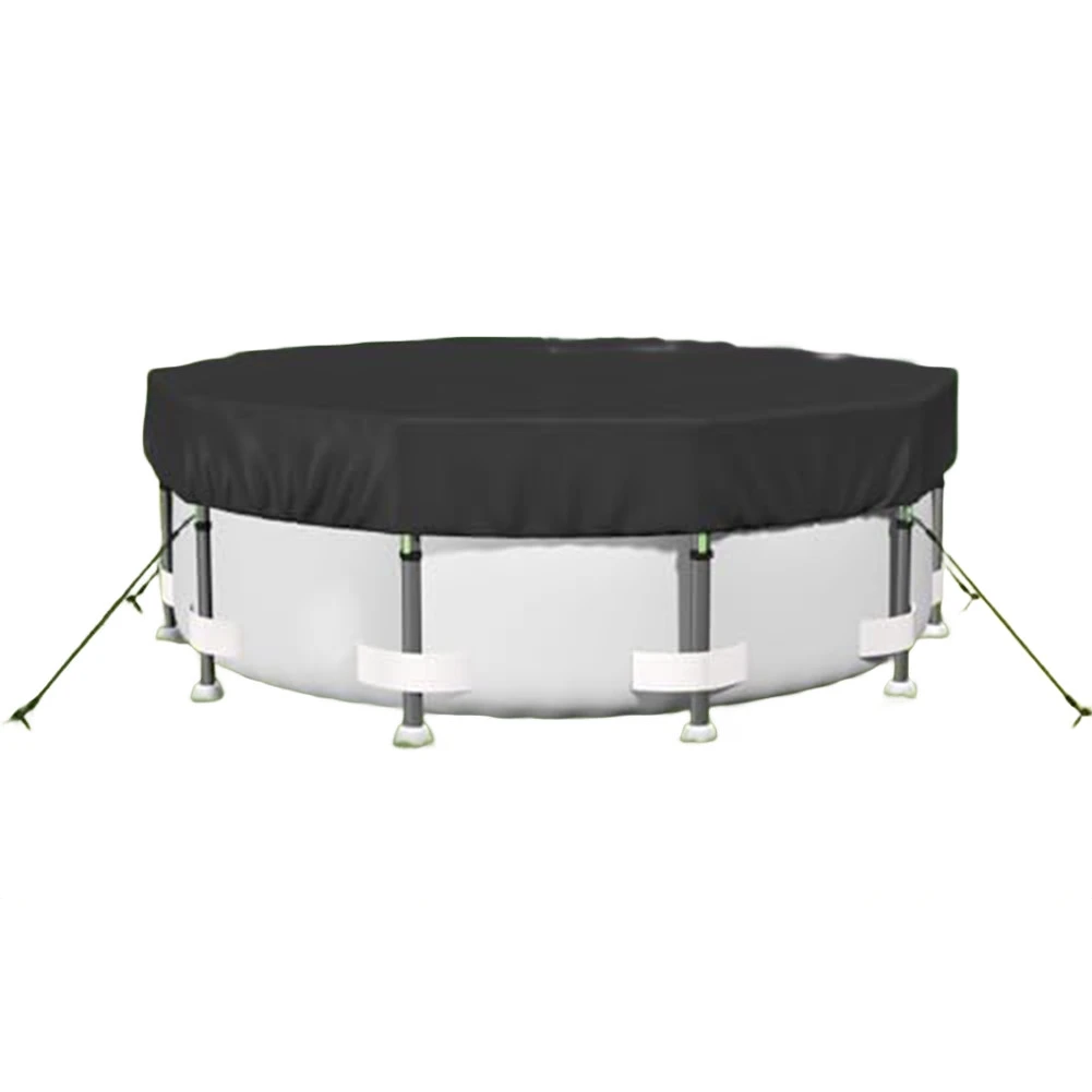 Waterproof Pool Cover Round Pool Cover Pool Maintenance Summer Pool Care Pool Cover Super Windproof Design 420D Oxford Fabric