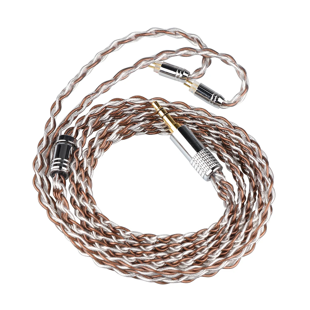 

Tripowin Perles Cable 8 Core Silver-plated OCC Copper+19 Wire Braided Earphone IEM Cable with PVC Outer Layer 28 AWG