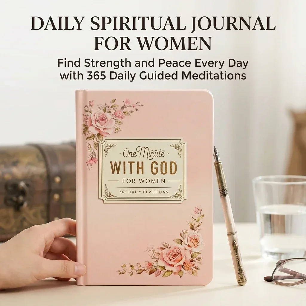 Ladies Prayer Journal, 365‑Days Daily Devotional Notebook, Hardcover Diary with Bible Index for Home Personal Use