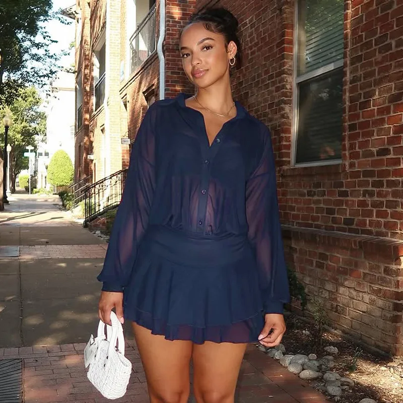 

Sexy Ruffle Dress Two Piece Skirt Sets Party Wear 2025 Women Y2K Streetwear Fall Party Dress Elegant 2 Piece Sets Woman Outfit