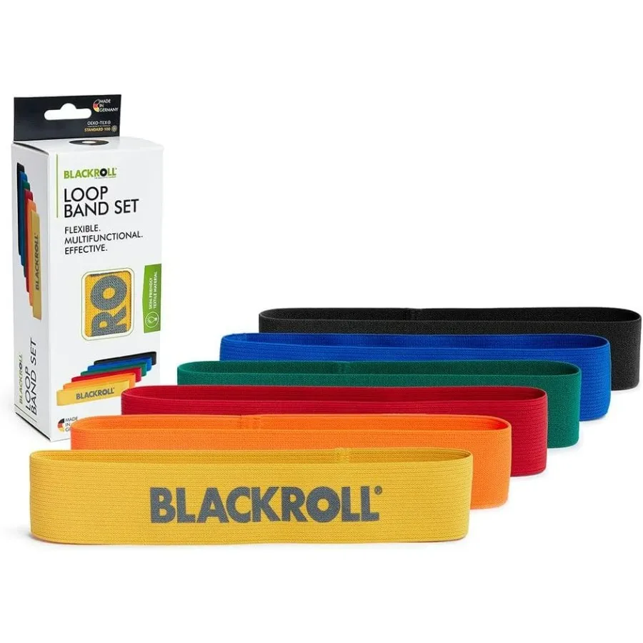 حزام BLACKROLL بحلقة 32 سم، حزام مقاومة للمنزل وصالة الألعاب الرياضية والمكتب والحديقة وتدريبات اللياقة البدنية، قماش مرن مصمم لـ S #1