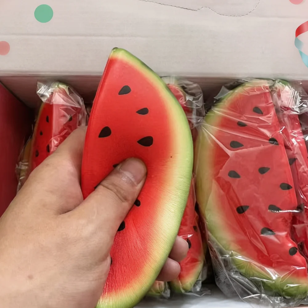 1/2/3 Stück Simulations-Wassermelonen-Quetschspielzeug, langsam zurückfederndes Frucht-Stressabbau-Spielzeug, Dekoration für Erwachsenenpartys, Geschenk, Quetschspielzeug – Detail 3