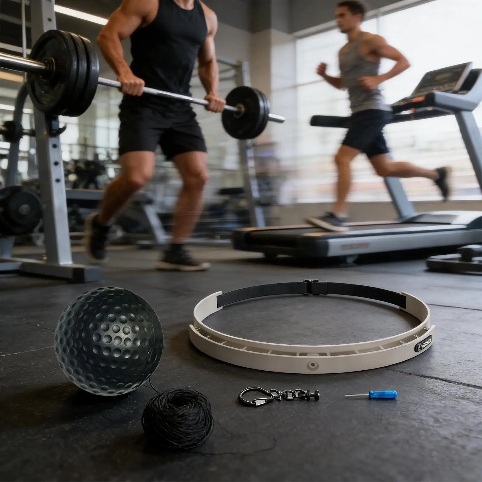 كرة الملاكمة مع عصابة الرأس، معدات اللياقة البدنية التي يمكن ارتداؤها، كرة رد فعل الملاكمة مع عصابة رأس من السيليكون لغرفة المعيشة وغرفة النوم