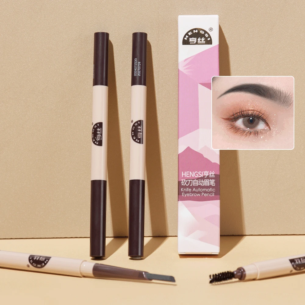 Crayon Eyebloggmail.com automatique à double extrémité, crayon étanche et résistant aux taches, longue durée, tridimensionnel
