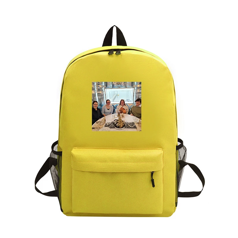 Print On Demand Custom Schoolbag Backpack Personalized Design Picture School Logo Student Gift