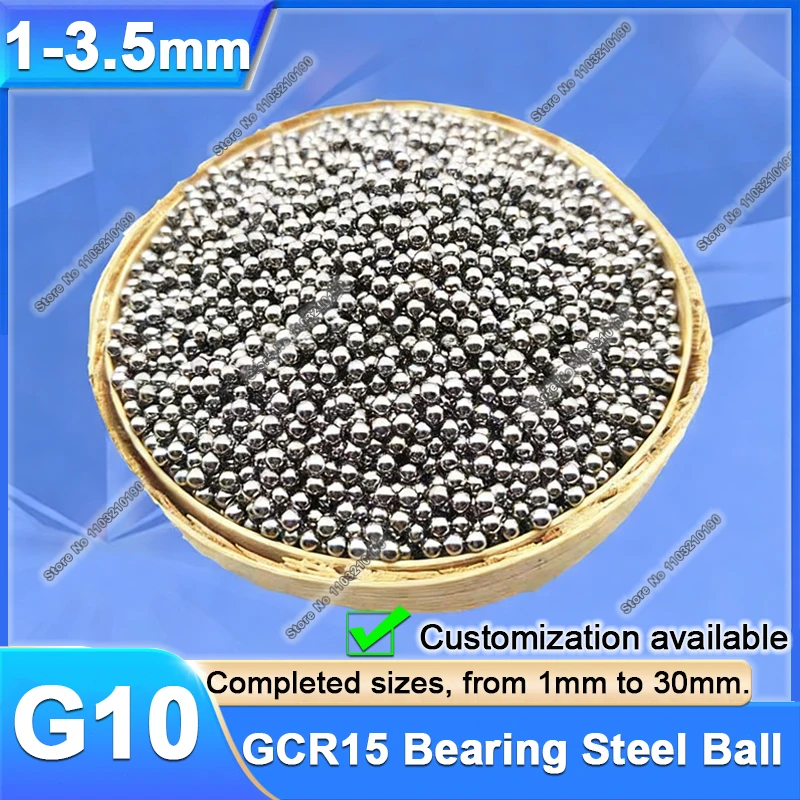 100-1000Pcs G10 Grade Bearing Steel Balls GCR15 High Precision Solid Bearings Small Roller Beads Chromium Steel Ball 1-3.5mm