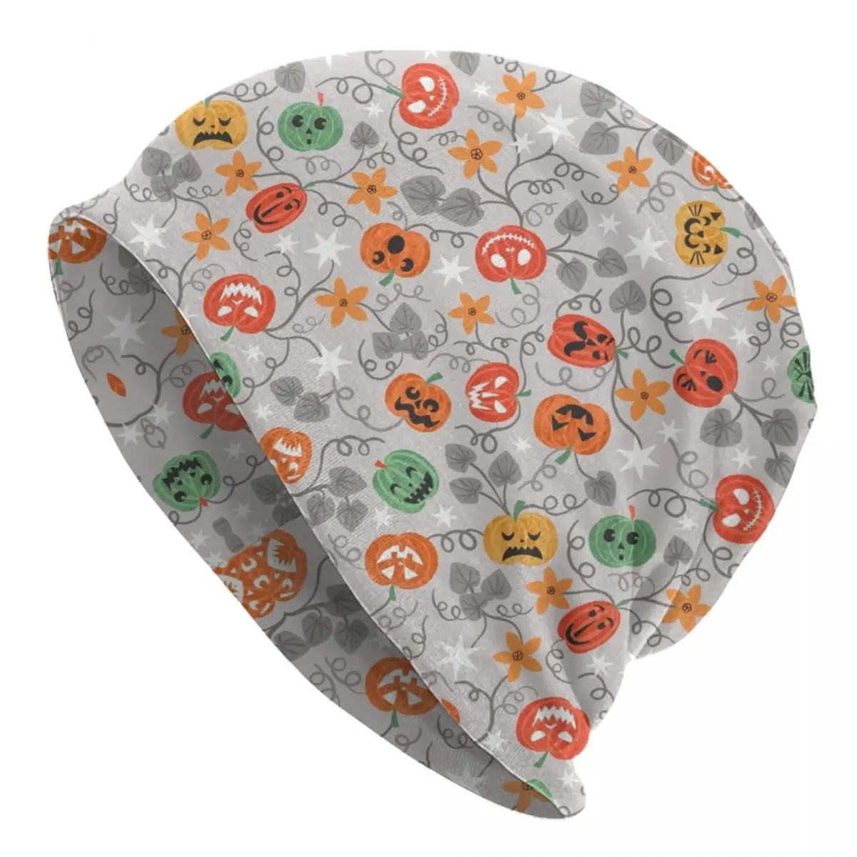 Unisex Halloween Pumpkin Bonnet Hat, malha chapéus, gótico, bruxa, quente, gorros, boné, homens, mulheres, legal, inverno