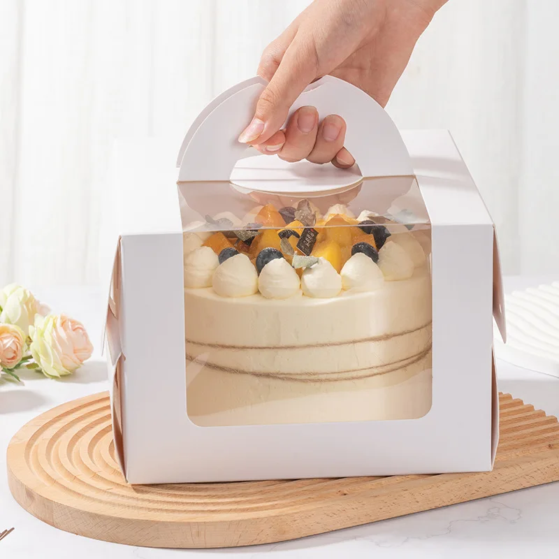 

10Packs 3/4Inch Birthday Cake Boxes with Window Small Pastry Gift Box and Packaging for Baby Shower Wedding Party Christmas
