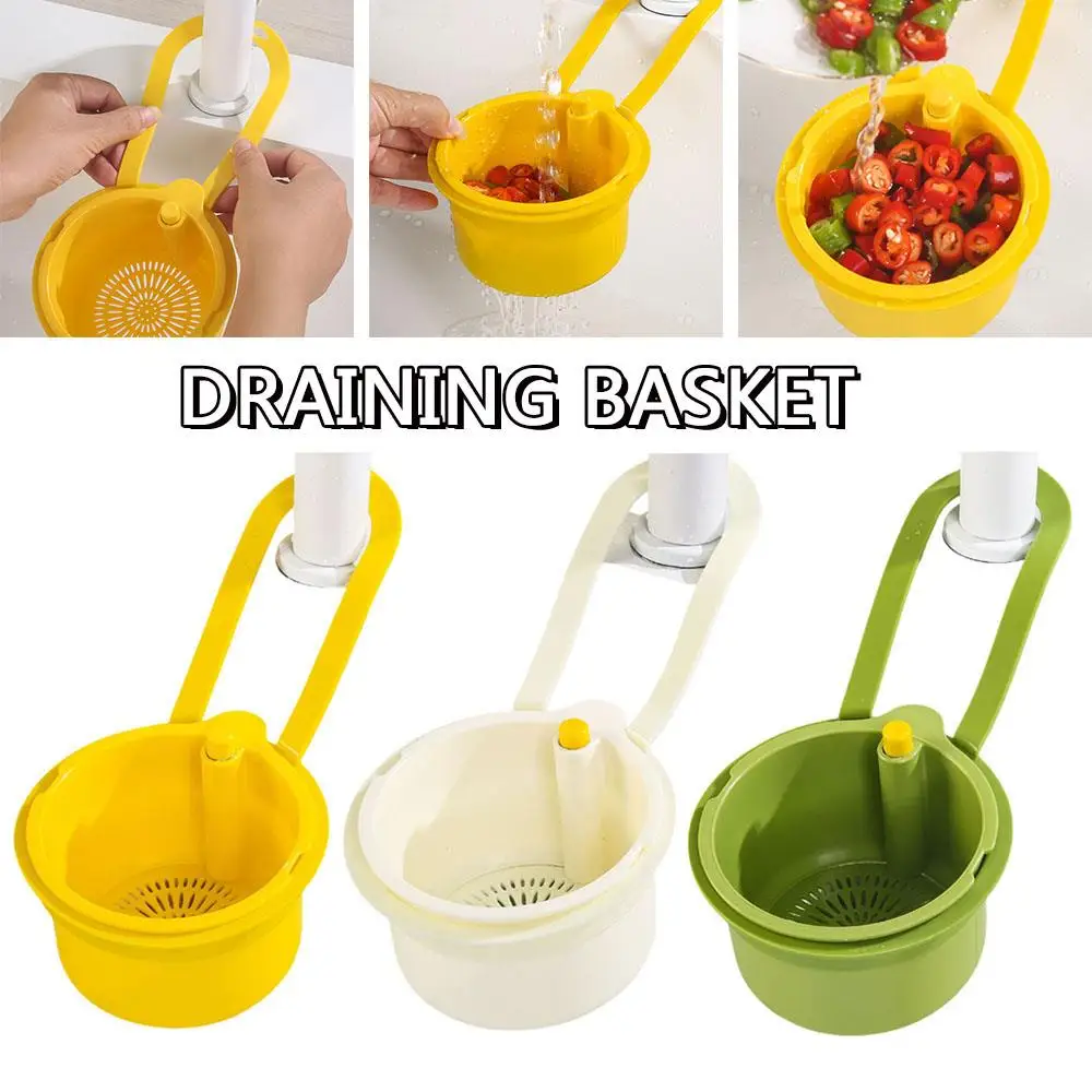 

Drain Basket Kitchen Sink Strainer Kitchen Accessories Kitchen Sink Drain Convenient Creative With Handle Food Slag Strainer