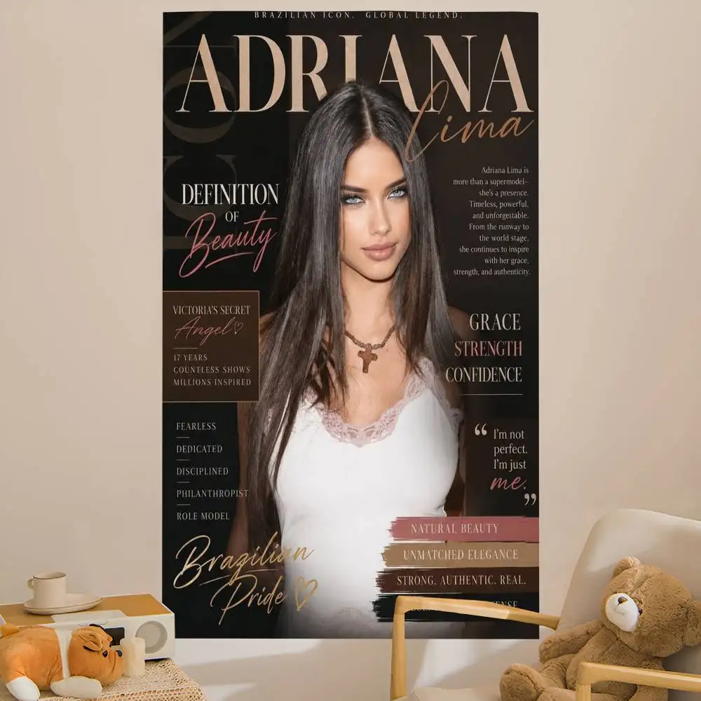 A-Adriana Lima Fashion Mode Cartoon Tapestry Wall Hanging Decoration Household Home Decor