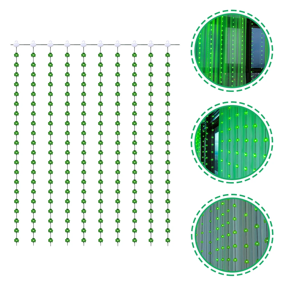 

LED Star Light up Patricks Day Decorations Lights Shamrock Accessories Holiday