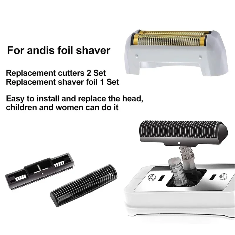 Original Andis Shaver Replacement Foil and Cutters For Profoil Lithium Plus 17205/17225 Electric Shaver Replacement Net Knife