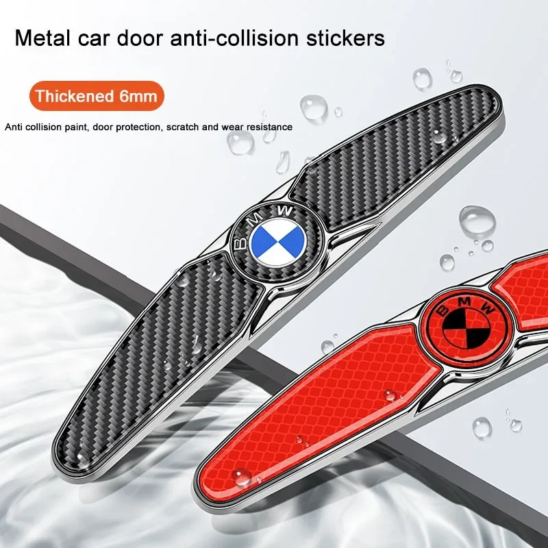 4PCS Carbon Fiber Car Door Protector Anti-collision suitable For BMW F30 E60 E46 E90 F10 G30 E36 E30 X1 X3 1 3 5 Series Stickers