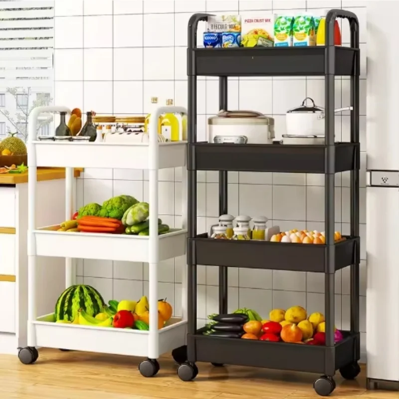 Multi-Layer Trolley Rack Kitchen Floor Bedroom Baby Snacks Mobile Bathroom Bathroom Storage Storage Rack