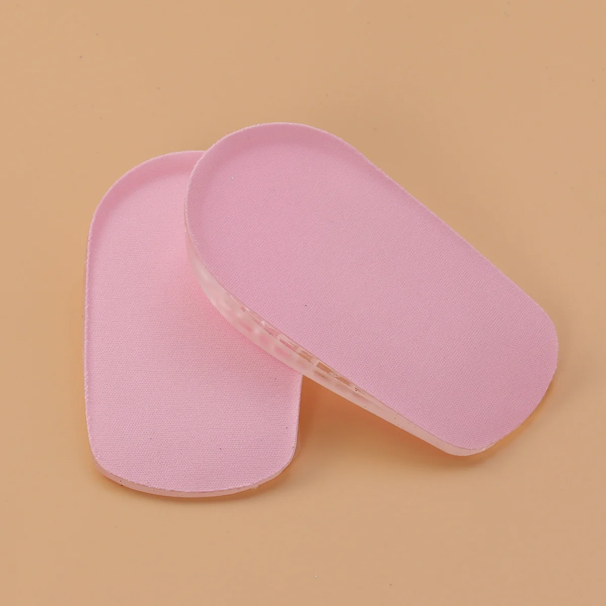 1 Pair Comfortable Non-Slip Silicone Gel Self Adhesive Back Heel Insert Inner Invisible Height Increased Half Pads Insoles Add 2