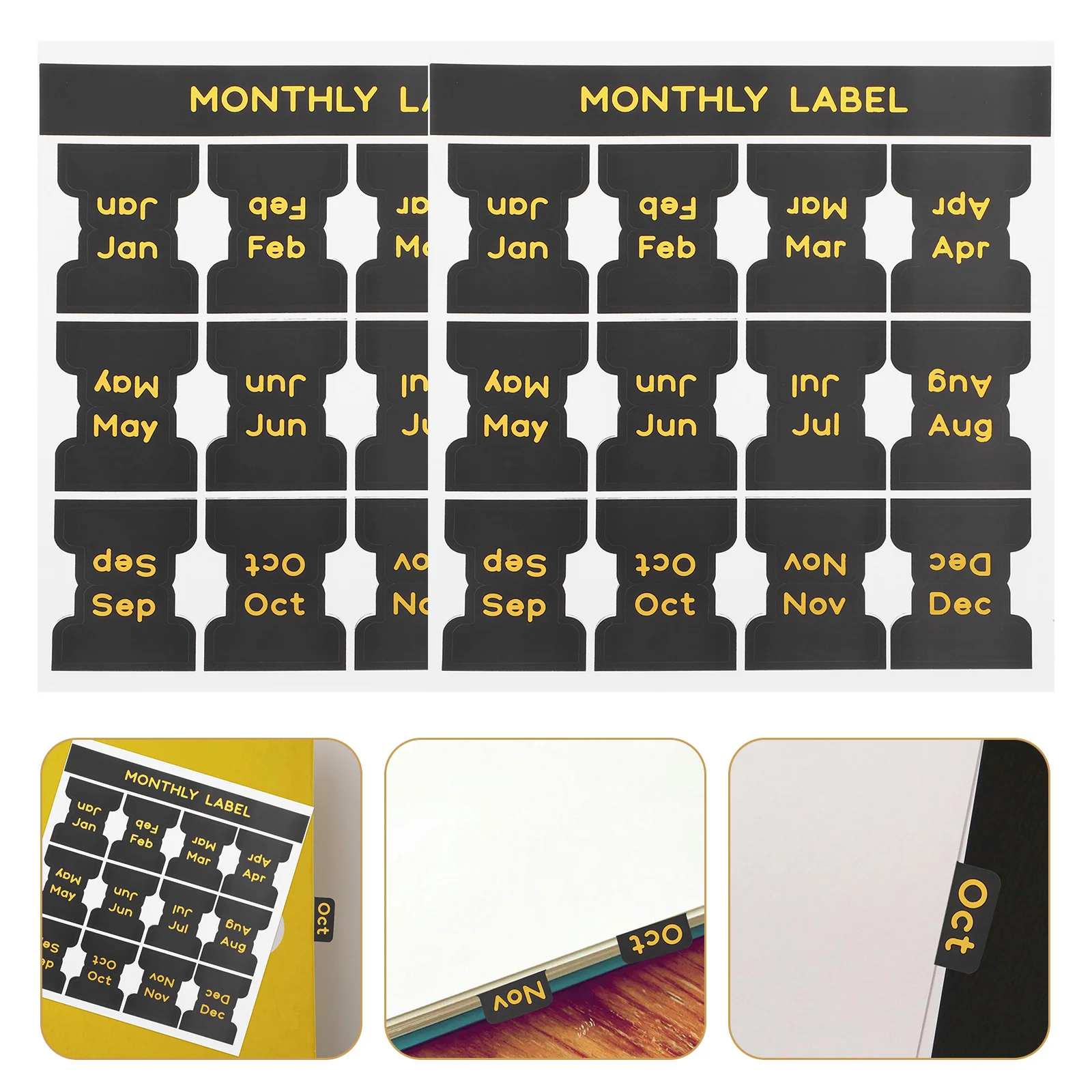 

5 Sheets 2025 Monthly Calendar Sticker Hot Stamping Labels Stickers Page Tabs Planner Dividers