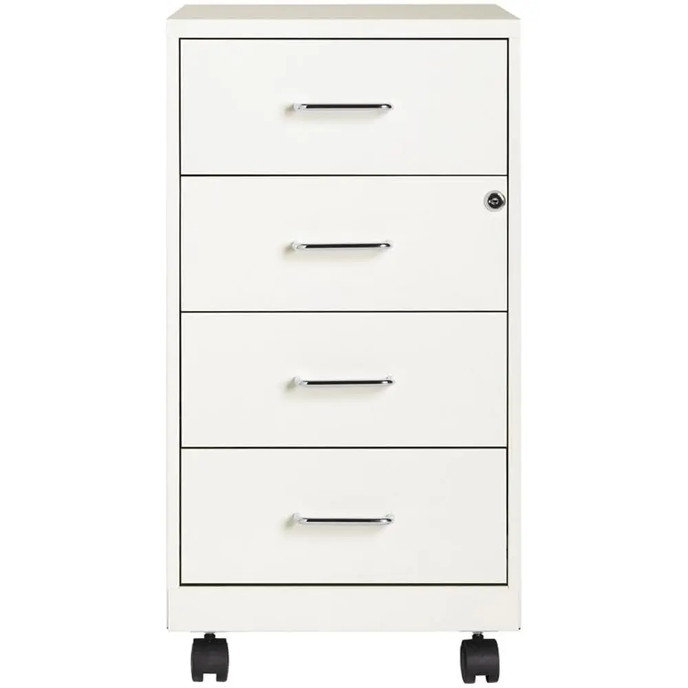 4-Drawer Metal File Cabinet Locking Smooth Glide Compact Storage Home Office Dorm 26.7