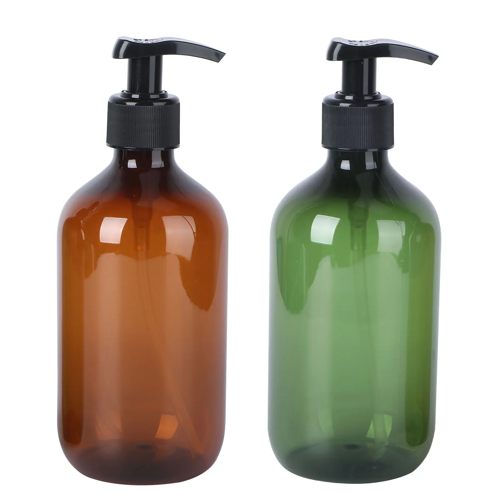 

2 Pcs 500ml Shampoo Bottle Pump PET Leakproof Travel Lotion Dispensers Bathroom Empty Soap Foaming Liquid Storage