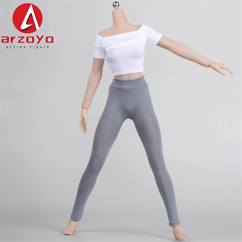 GBT-002 1/6 Yoga Elastic Pants Tight Trousers High Waisted Legging Clothes Model Fit 12'' Female Soldier Action Figure Body Doll