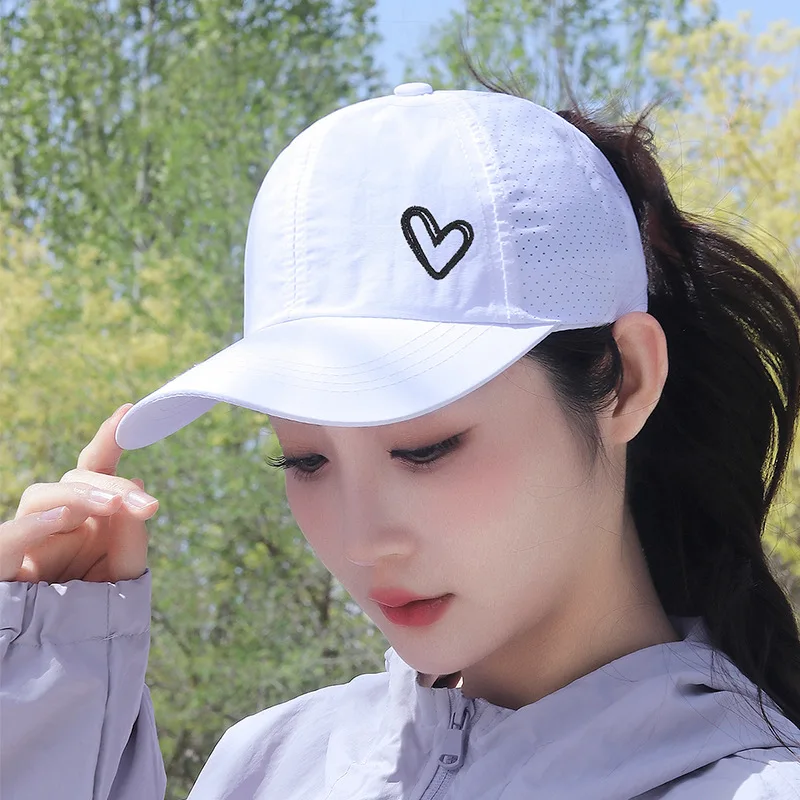 Schnell trocknende Baseballkappe für Damen, Pferdeschwanz-Hüte, Sport-Sonnenhüte für Teenager-Mädchen, modischer Damen-Sommerhut für Outdoor-Reisen – Detail 3