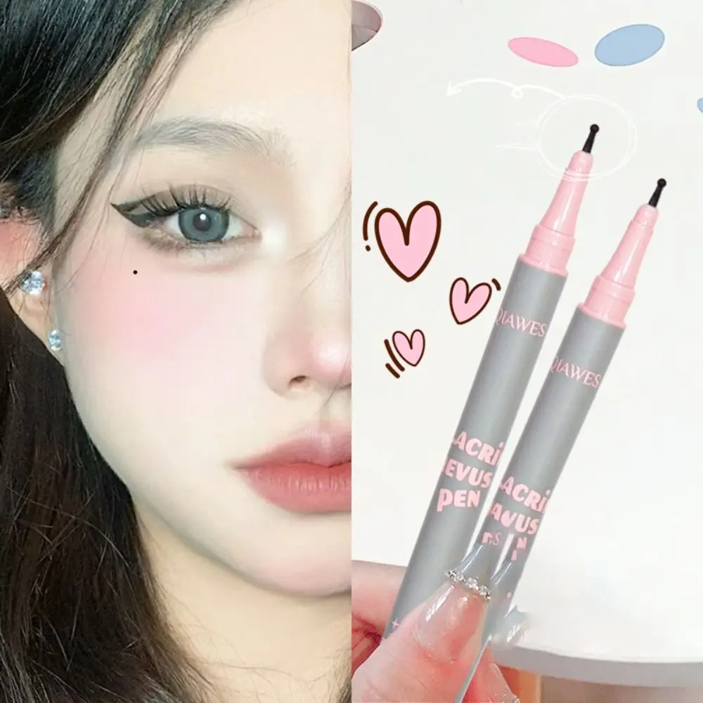 Natural Face Fake Freckles Pen Waterproof Lightweight Dot Spot Concealer Pen Long-Lasting Round Head Face Fake Tear Mole Pen