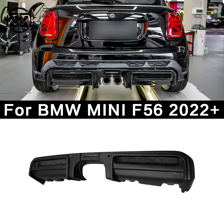 

Carbon Fiber Rear Bumper Diffuser Apron Guard Spoiler For BMW MINI F56 Car Exterior Rear Lip Splitter Body Kit