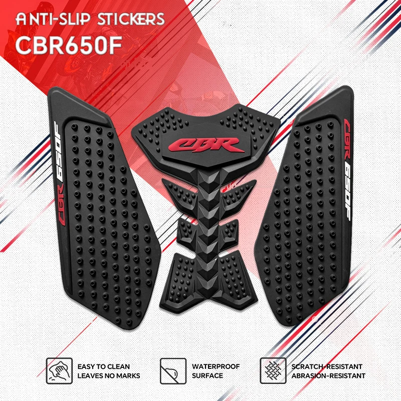 Motorcycle Tank Sticker For CB650F CBR650F 2014-2017 Fuel Tank Pad Side Knee Anti Slip Decal Sticker Protector Pad