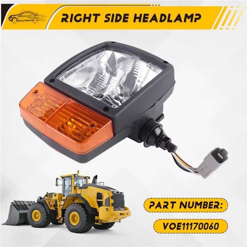 A82M-For Volvo Loader G900 L90E L70E L60E L110E L120E Headlamp Head Light