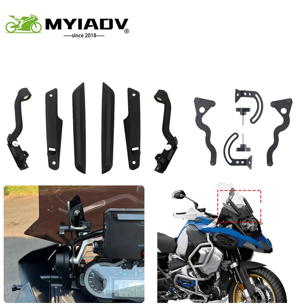 Für BMW R1250GS R1200GS GS 1250 1200 LC Adventure 2013–2023, Windschutzscheibenhalterung, Windschutzscheiben-Zierleiste, verstellbarer Hebehalter
